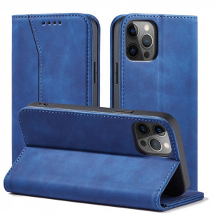 Калъф тип книга Magnet Fancy - iPhone 12 Pro Max син - Img 2