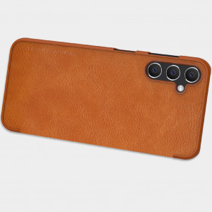 Калъф тип книга NILLKIN Leather - Samsung Galaxy A14 / A14 5G кафяв - Img 10