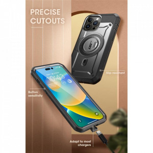 Калъф 360° със стойка и клипс SUPCASE Unicorn Beetle Pro MagSafe - iPhone 14 Pro Max черен - Img 8