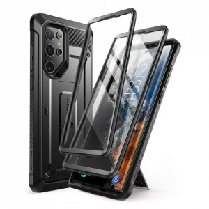 Калъф 360° със стойка, протектор и клипс SUPCASE Unicorn Beetle Pro - Samsung Galaxy S22 Ultra черен - Img 1