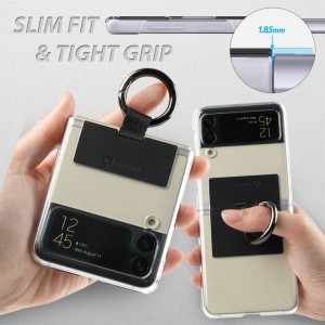 Калъф WHITESTONE Clear Ring - Samsung Galaxy Z Flip4 прозрачен с черна планка - Img 4
