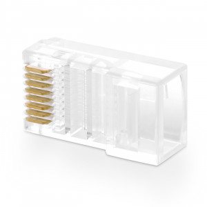 Комплект от 100 бр. RJ45 накрайник UGREEN 8P8C (UTP Cat. 5 / Cat. 5e) (NW110) прозрачен - Img 4