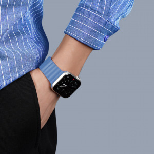Магнитна каишка Dux Ducis Chain - Apple Watch 41mm Series 9 / 41mm Series 8 / 41mm Series 7 / 40mm Series 6 / 40mm SE / 40mm Series 5 / 40mm Series 4 / 38mm Series 3 / 38mm Series 2 син - Img 7