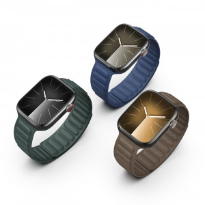 Магнитна каишка Dux Ducis Strap BL - Apple Watch 41mm Series 9 / 41mm Series 8 / 41mm Series 7 / 40mm Series 6 / 40mm SE / 40mm Series 5 / 40mm Series 4 / 38mm Series 3 / 38mm Series 2 / 38mm (1st gen) зелена - Img 4