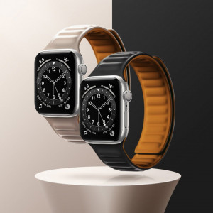 Магнитна каишка Magnetic - Apple Watch 44mm SE / 44mm Series 6 / 44mm Series 5 / 44mm Series 4 / 42mm Series 3 / 42mm Series 2 кафяв - Img 2