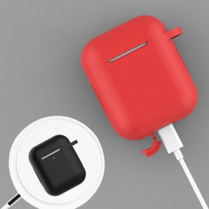 Мек силиконов калъф с кука (дизайн D) - AirPods 1 / 2 син - Img 4