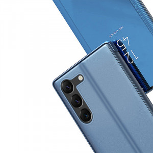Огледален калъф тип книга Clear View - Samsung Galaxy S23+ син - Img 6