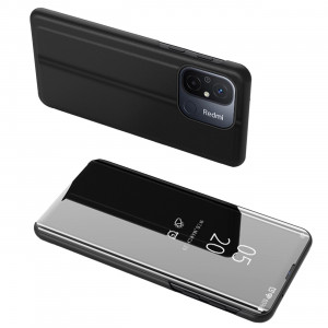 Огледален калъф тип книга Clear View - Xiaomi Poco C55 / Redmi 12C черен - Img 1