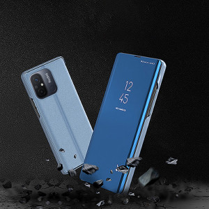 Огледален калъф тип книга Clear View - Xiaomi Poco C55 / Redmi 12C черен - Img 8