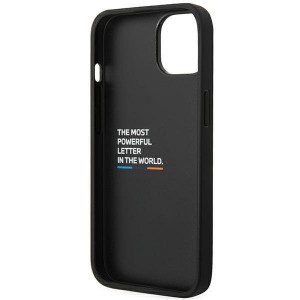 Оригинален гръб от естествена и еко кожа BMW Leather Carbon BMW BMHCP14M22NBCK - iPhone 14 Plus черен - Img 7