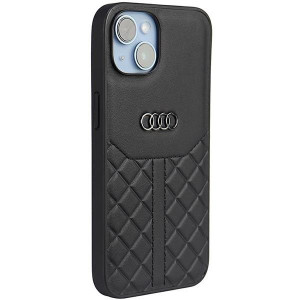 Оригинален гръб от естествена кожа AUDI Genuine Leather AU-TPUPPCIP14-Q8 / D1-BK - iPhone 14 черен - Img 2