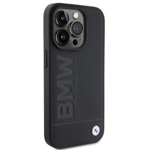 Оригинален гръб от естествена кожа BMW Leather Hot Stamp MagSafe - iPhone 15 Pro Max черен - Img 4