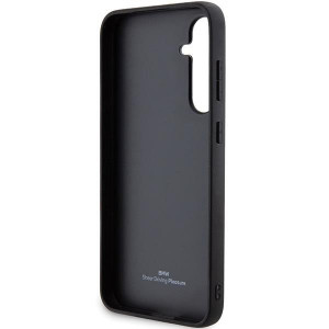 Оригинален гръб от естествена кожа BMW Leather Hot Stamp BMHCS23FESLLBK - Samsung Galaxy S23 FE черен - Img 6
