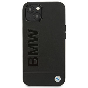 Оригинален гръб от естествена кожа BMW Leather Stamp BMHCP14MSLLBK - iPhone 14 Plus черен - Img 3