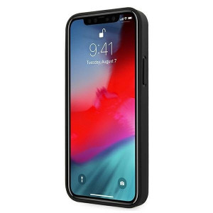 Оригинален гръб от естествена кожа FERRARI Off Track Quilted FEHQUHCP12LBK - iPhone 12 Pro Max черен - Img 2