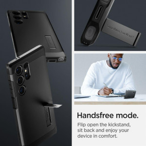 Оригинален гръб със стойка SPIGEN Tough Armor MagSafe - Samsung Galaxy S24 Ultra черен - Img 14