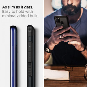 Оригинален гръб със стойка SPIGEN Tough Armor - Samsung Galaxy A21s тъмносив - Img 6