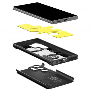 Оригинален гръб със стойка SPIGEN Tough Armor - Samsung Galaxy S23 Ultra черен - Img 6