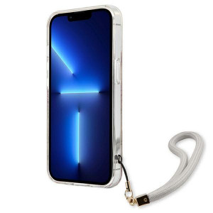 Оригинален гръб с връзка GUESS Flower GUHCP13SHFLSD - iPhone 13 mini златист - Img 5