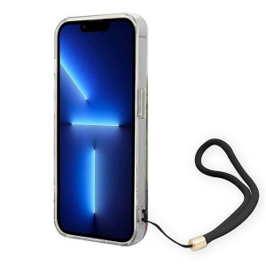 Оригинален гръб с връзка GUESS Flower GUOHCP14LHFLSB - iPhone 14 Pro син - Img 4
