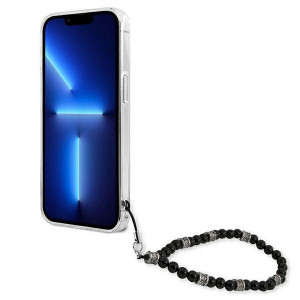 Оригинален гръб с гривна GUESS черен Pearl GUHCP13SKPSBK - iPhone 13 mini прозрачен - Img 5