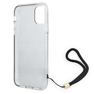Оригинален гръб с гривна GUESS 4G Print Strap GUOHCN61H4STW - iPhone 11 кафяв - Img 7