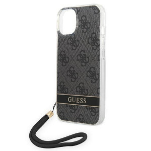 Оригинален гръб с гривна GUESS 4G Print Strap GUOHCP14MH4STK - iPhone 14 Plus черен - Img 4