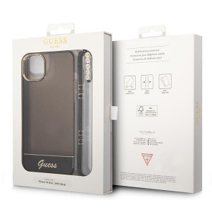 Оригинален гръб с гривна GUESS Translucent Pearl Strap GUHCP14SHGCOHK - iPhone 14 черен - Img 7