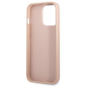 Оригинален гръб с джоб за карта GUESS SaffianoTriangle Logo Cardslot GUHCP13LPSATPP - iPhone 13 Pro розов - Img 7