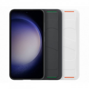 Оригинален гръб с лентов държач SAMSUNG Silicone Grip (EF-GS911TWEGWW) - Samsung Galaxy S23 бял - Img 7