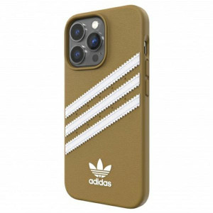 Оригинален гръб ADIDAS OR Molded PU - iPhone 13 Pro Max бежов / златист - Img 3
