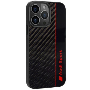 Оригинален гръб AUDI Carbon Fiber Stripe AUS-TPUPCIP13P-R8 / D1-BK - iPhone 13 Pro черен - Img 2