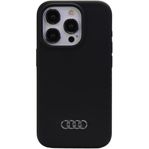 Оригинален гръб AUDI Silicone - iPhone 15 Pro черен - Img 1