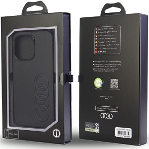 Оригинален гръб AUDI Synthetic Leather AU-TPUPCIP13P-TT / D1-BK - iPhone 13 Pro черен - Img 6