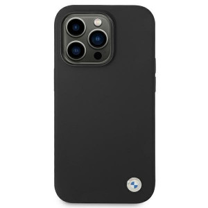 Оригинален гръб BMW Silicone Metal Logo BMHCP14XSILBK - iPhone 14 Pro Max черен - Img 3