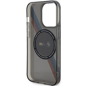 Оригинален гръб BMW Tricolor Stripes MagSafe BMHMP14XHDTK - iPhone 14 Pro Max сив - Img 7