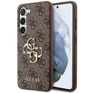 Оригинален гръб GUESS 4G Big Metal Logo GUHCS23S4GMGBR - Sansung Galaxy - Samsung Galaxy S23 кафяв - Img 1