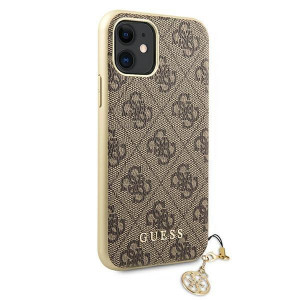Оригинален гръб GUESS 4G Charms GUHCN61GF4GBR - iPhone 11 кафяв - Img 3