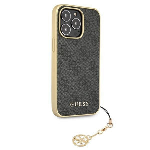 Оригинален гръб GUESS 4G Charms GUHCP13XGF4GGR - iPhone 13 Pro Max сив - Img 4