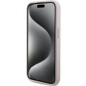 Оригинален гръб GUESS 4G Collection Leather Metal Logo MagSafe - iPhone 15 Pro розов - Img 5