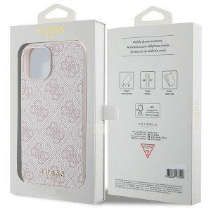 Оригинален гръб GUESS 4G Metal Gold Logo - iPhone 15 розов - Img 8