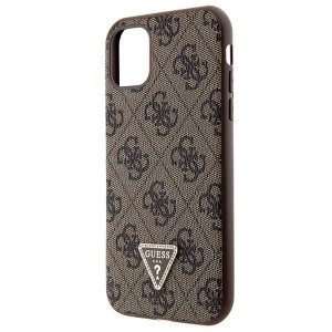 Оригинален гръб GUESS 4G Metal Logo с презрамка GUHCN61P4TDSCPW - iPhone 11 кафяв - Img 6
