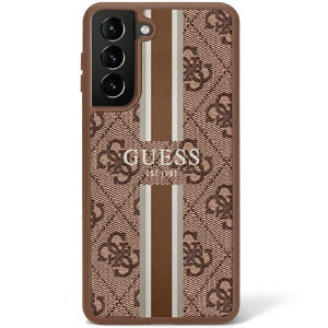 Оригинален гръб GUESS 4G Printed Stripe GUHCS23LP4RPSW - Samsung Galaxy S23 Ultra кафяв - Img 1