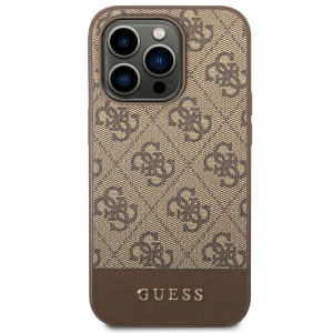 Оригинален гръб GUESS 4G Stripe GUHCP14XG4GLBR - iPhone 14 Pro Max кафяв - Img 3