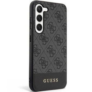 Оригинален гръб GUESS 4G Stripe GUHCS23SG4GLGR - Samsung Galaxy S23 черен - Img 2