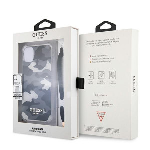 Оригинален гръб GUESS Camo GUHCN61KSARBK с връзка - iPhone 11 черен - Img 8
