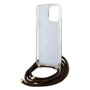 Оригинален гръб GUESS Crossbody Cord 4G Print - iPhone 15 Pro Max кафяв - Img 6