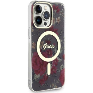 Оригинален гръб GUESS Flower MagSafe GUHMP14XHCFWSA - iPhone 14 Pro Max зелен - Img 4