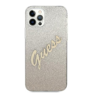 Оригинален гръб GUESS Glitter Gradient GUHCP12LPCUGLSGO - iPhone 12 Pro Max златист - Img 3