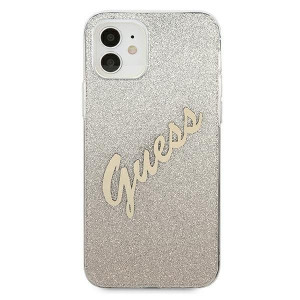 Оригинален гръб GUESS Glitter Gradient GUHCP12SPCUGLSGO - iPhone 12 mini златист - Img 3